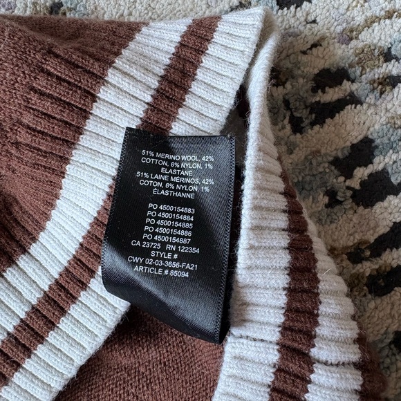 Sunday Best Sweater Vest, Brown And White, Merino Wool - Picture 4 of 5